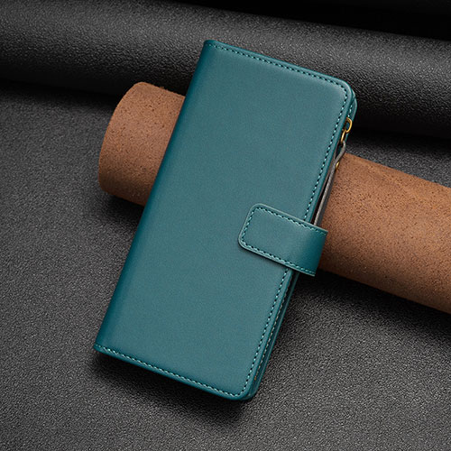 Leather Case Stands Flip Cover Holder B03F for Nokia C32 Green