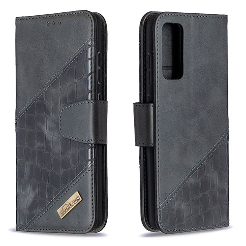 Leather Case Stands Flip Cover Holder B03F for Samsung Galaxy S20 FE (2022) 5G Black