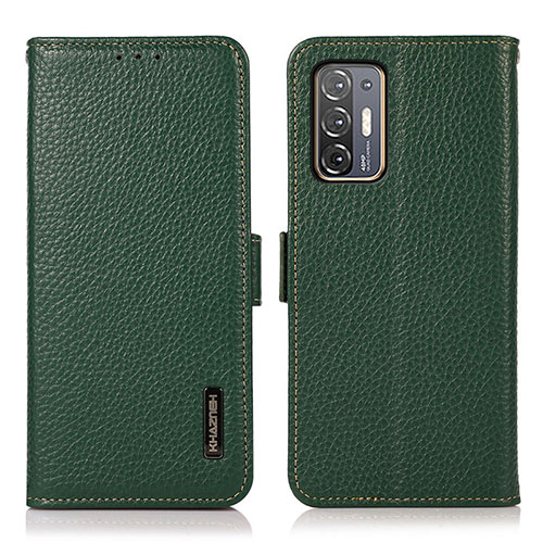 Leather Case Stands Flip Cover Holder B03H for HTC Desire 21 Pro 5G Green