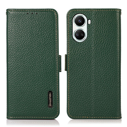 Leather Case Stands Flip Cover Holder B03H for Huawei Nova 10 SE Green