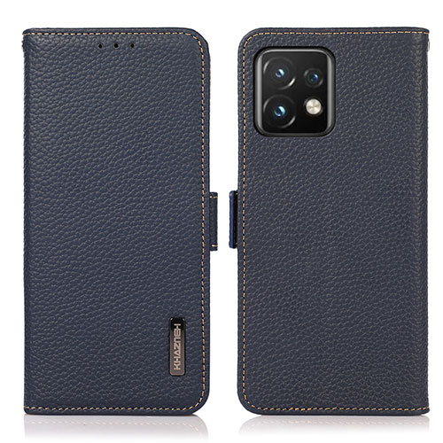 Leather Case Stands Flip Cover Holder B03H for Motorola Moto Edge 40 Pro 5G Blue