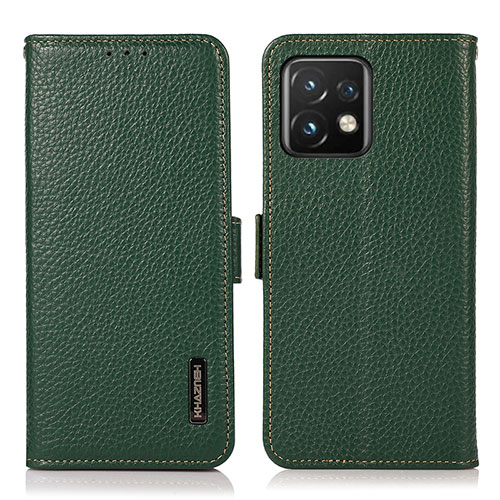 Leather Case Stands Flip Cover Holder B03H for Motorola Moto Edge 40 Pro 5G Green