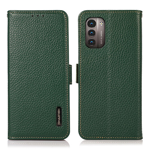 Leather Case Stands Flip Cover Holder B03H for Nokia G21 Green