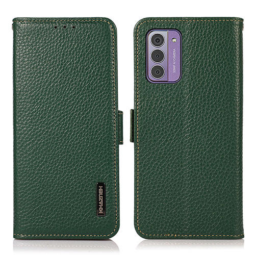 Leather Case Stands Flip Cover Holder B03H for Nokia G42 5G Green