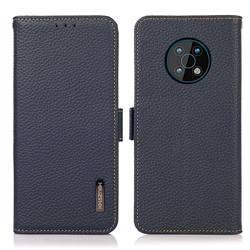 Leather Case Stands Flip Cover Holder B03H for Nokia G50 5G Blue