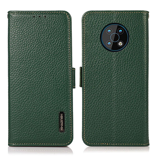 Leather Case Stands Flip Cover Holder B03H for Nokia G50 5G Green