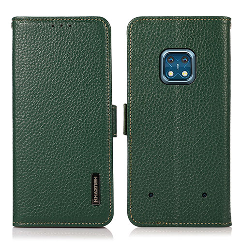 Leather Case Stands Flip Cover Holder B03H for Nokia XR20 Green