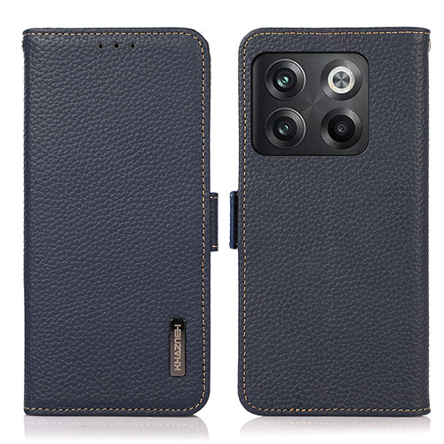 Leather Case Stands Flip Cover Holder B03H for OnePlus Ace Pro 5G Blue