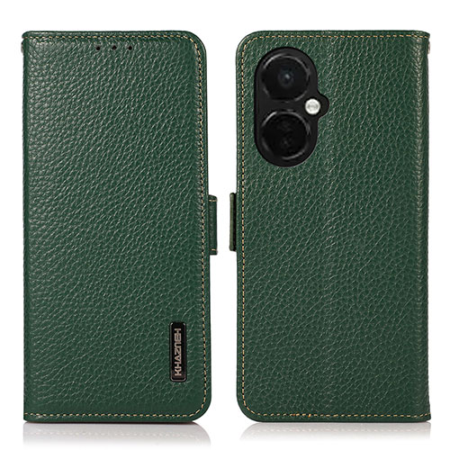 Leather Case Stands Flip Cover Holder B03H for Oppo K11x 5G Green