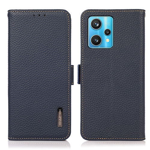 Leather Case Stands Flip Cover Holder B03H for Realme 9 Pro+ Plus 5G Blue