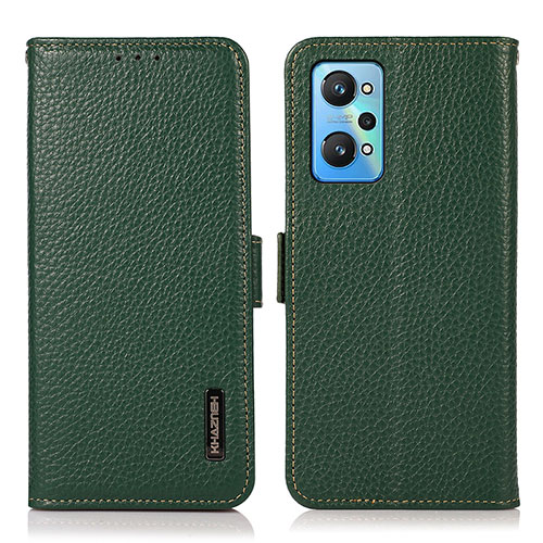 Leather Case Stands Flip Cover Holder B03H for Realme GT Neo2 5G Green