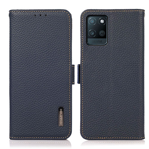 Leather Case Stands Flip Cover Holder B03H for Realme V11 5G Blue