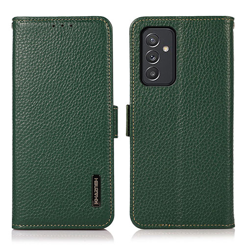 Leather Case Stands Flip Cover Holder B03H for Samsung Galaxy A24 4G Green