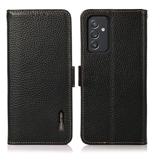 Leather Case Stands Flip Cover Holder B03H for Samsung Galaxy A34 5G Black