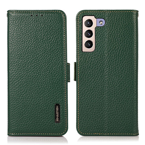 Leather Case Stands Flip Cover Holder B03H for Samsung Galaxy S24 5G Green