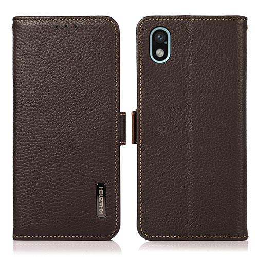 Leather Case Stands Flip Cover Holder B03H for Sony Xperia Ace III SOG08 Brown