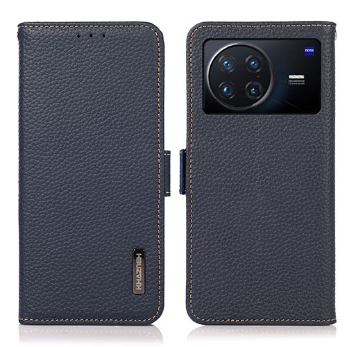 Leather Case Stands Flip Cover Holder B03H for Vivo X Note Blue