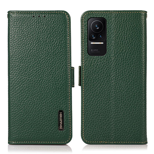 Leather Case Stands Flip Cover Holder B03H for Xiaomi Civi 5G Green