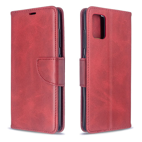 Leather Case Stands Flip Cover Holder B04F for Samsung Galaxy A51 4G Red