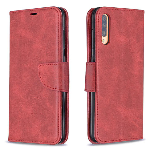 Leather Case Stands Flip Cover Holder B04F for Samsung Galaxy A70S Red