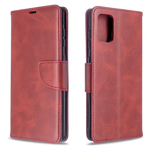 Leather Case Stands Flip Cover Holder B04F for Samsung Galaxy A71 4G A715 Red
