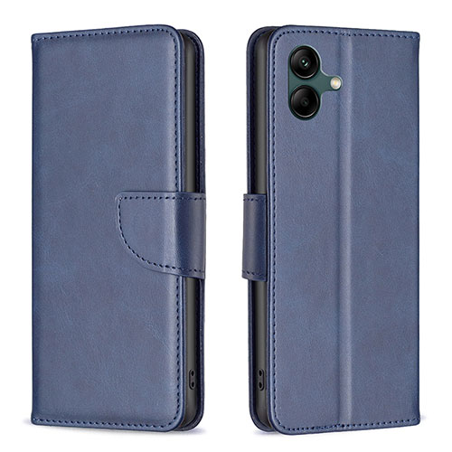 Leather Case Stands Flip Cover Holder B04F for Samsung Galaxy F14 5G Blue