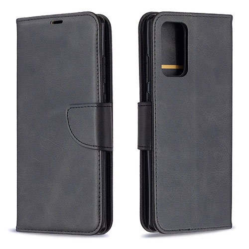 Leather Case Stands Flip Cover Holder B04F for Samsung Galaxy Note 20 5G Black