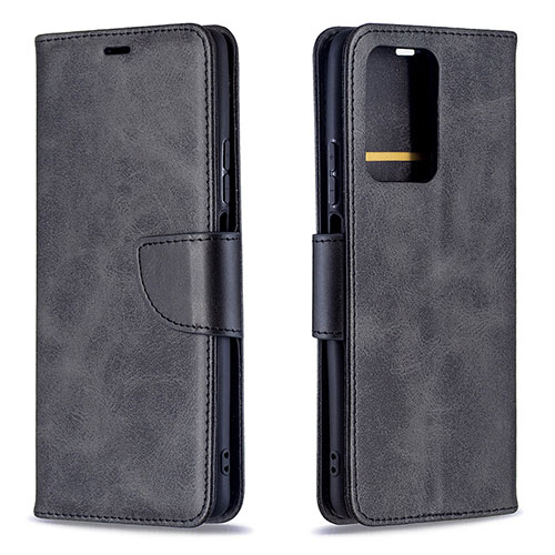 Leather Case Stands Flip Cover Holder B04F for Xiaomi Mi 11T 5G Black