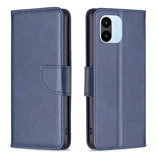 Leather Case Stands Flip Cover Holder B04F for Xiaomi Redmi A1 Blue