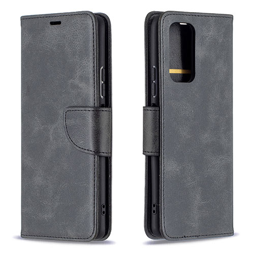 Leather Case Stands Flip Cover Holder B04F for Xiaomi Redmi Note 10 Pro Max Black