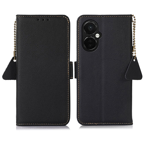 Leather Case Stands Flip Cover Holder B04H for Oppo K11x 5G Black