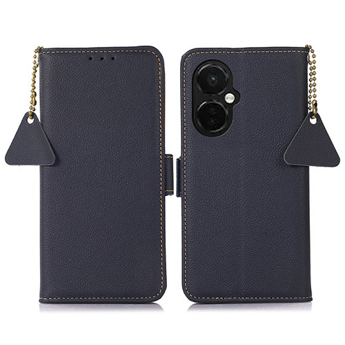 Leather Case Stands Flip Cover Holder B04H for Oppo K11x 5G Blue