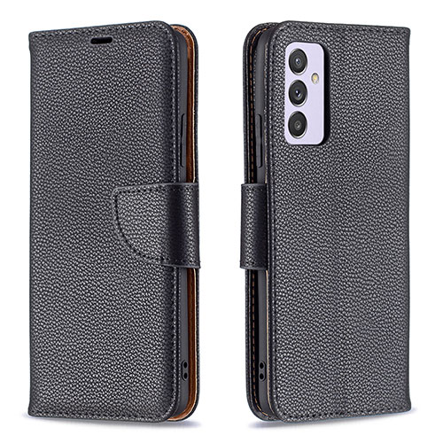 Leather Case Stands Flip Cover Holder B06F for Samsung Galaxy A54 5G Black