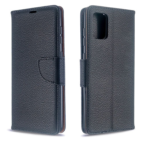 Leather Case Stands Flip Cover Holder B06F for Samsung Galaxy A71 5G Black