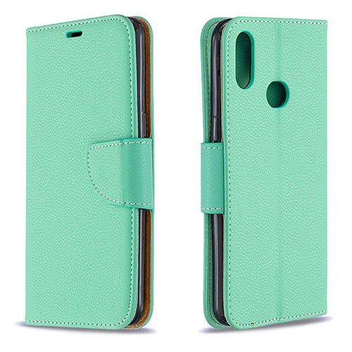 Leather Case Stands Flip Cover Holder B06F for Samsung Galaxy M01s Green