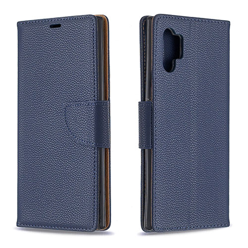 Leather Case Stands Flip Cover Holder B06F for Samsung Galaxy Note 10 Plus 5G Blue