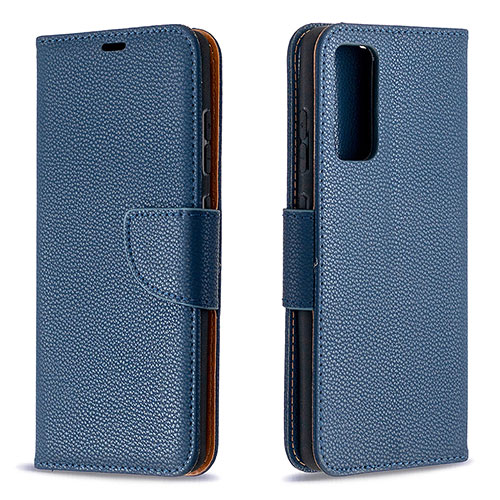 Leather Case Stands Flip Cover Holder B06F for Samsung Galaxy S20 FE 4G Blue