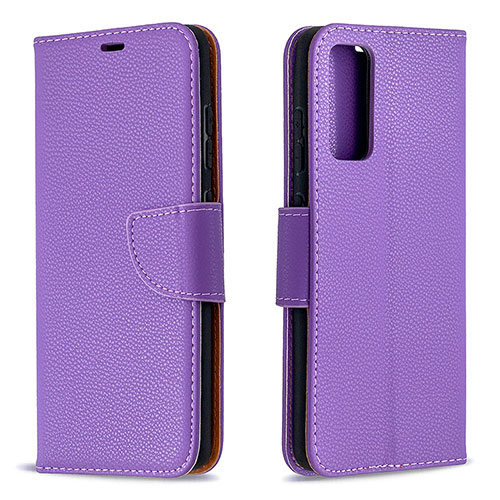 Leather Case Stands Flip Cover Holder B06F for Samsung Galaxy S20 FE 5G Purple