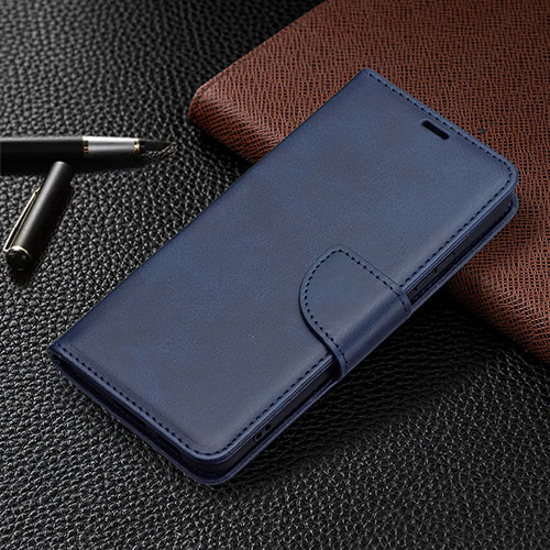 Leather Case Stands Flip Cover Holder B06F for Samsung Galaxy S21 FE 5G Blue