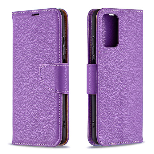 Leather Case Stands Flip Cover Holder B06F for Xiaomi Redmi Note 11 SE India 4G Purple