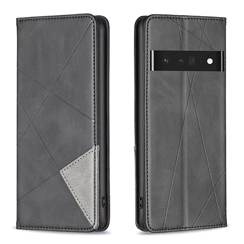 Leather Case Stands Flip Cover Holder B07F for Google Pixel 7 Pro 5G Black