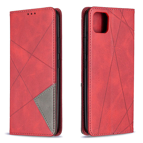 Leather Case Stands Flip Cover Holder B07F for Realme C11 (2021) Red