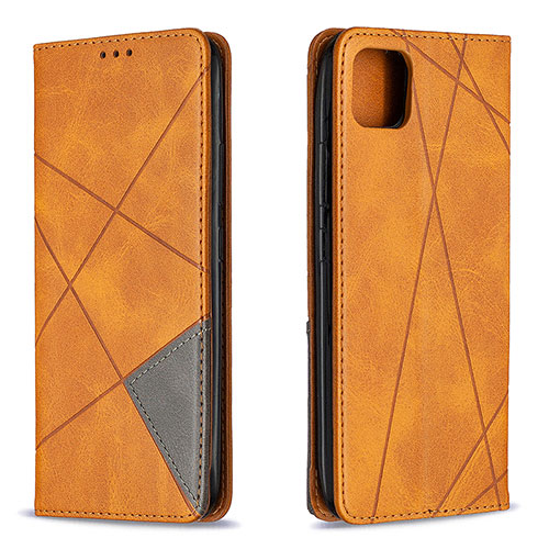 Leather Case Stands Flip Cover Holder B07F for Realme C20 Light Brown