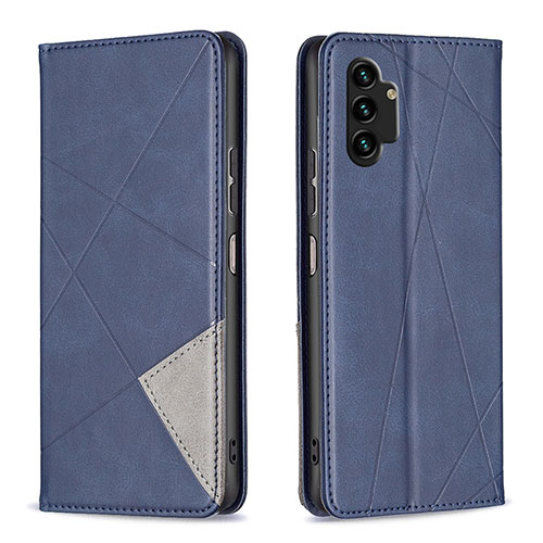 Leather Case Stands Flip Cover Holder B07F for Samsung Galaxy A13 4G Blue