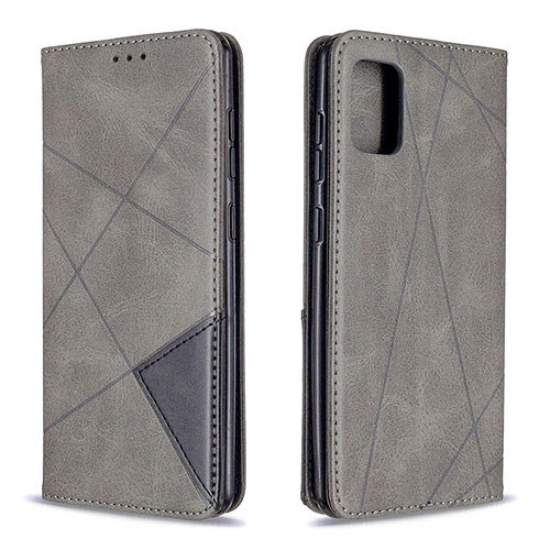 Leather Case Stands Flip Cover Holder B07F for Samsung Galaxy A31 Gray