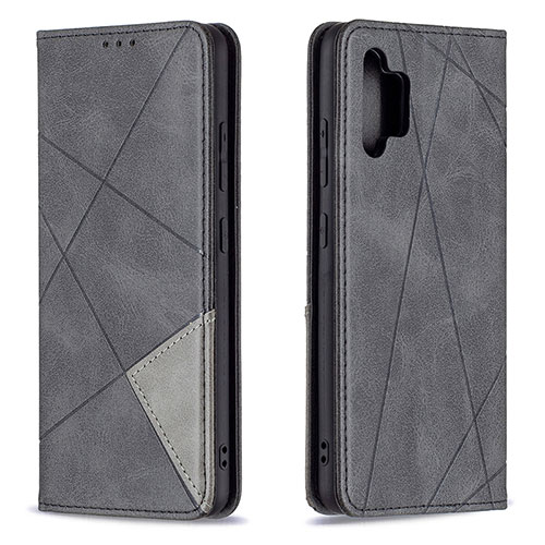 Leather Case Stands Flip Cover Holder B07F for Samsung Galaxy A32 5G Black