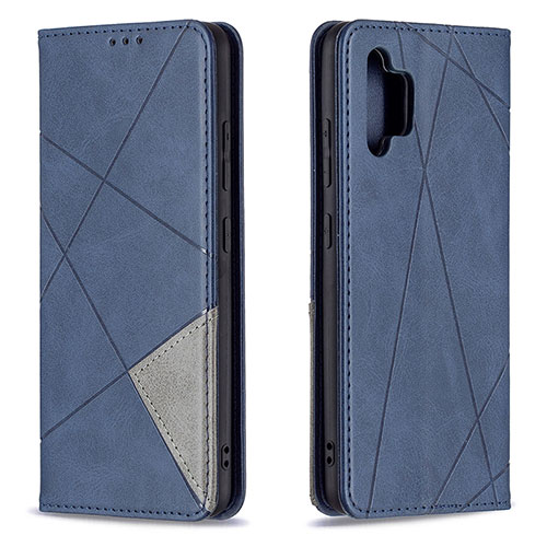 Leather Case Stands Flip Cover Holder B07F for Samsung Galaxy A32 5G Blue