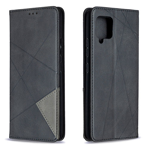 Leather Case Stands Flip Cover Holder B07F for Samsung Galaxy A42 5G Black