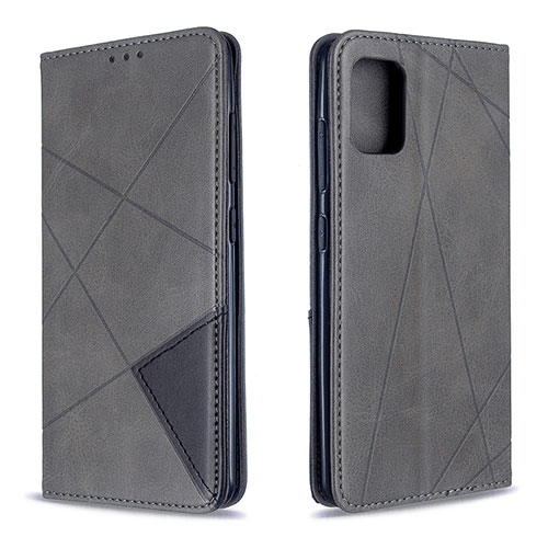 Leather Case Stands Flip Cover Holder B07F for Samsung Galaxy A51 5G Gray