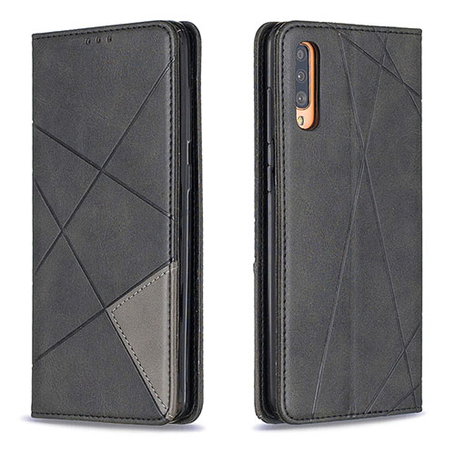 Leather Case Stands Flip Cover Holder B07F for Samsung Galaxy A70S Black